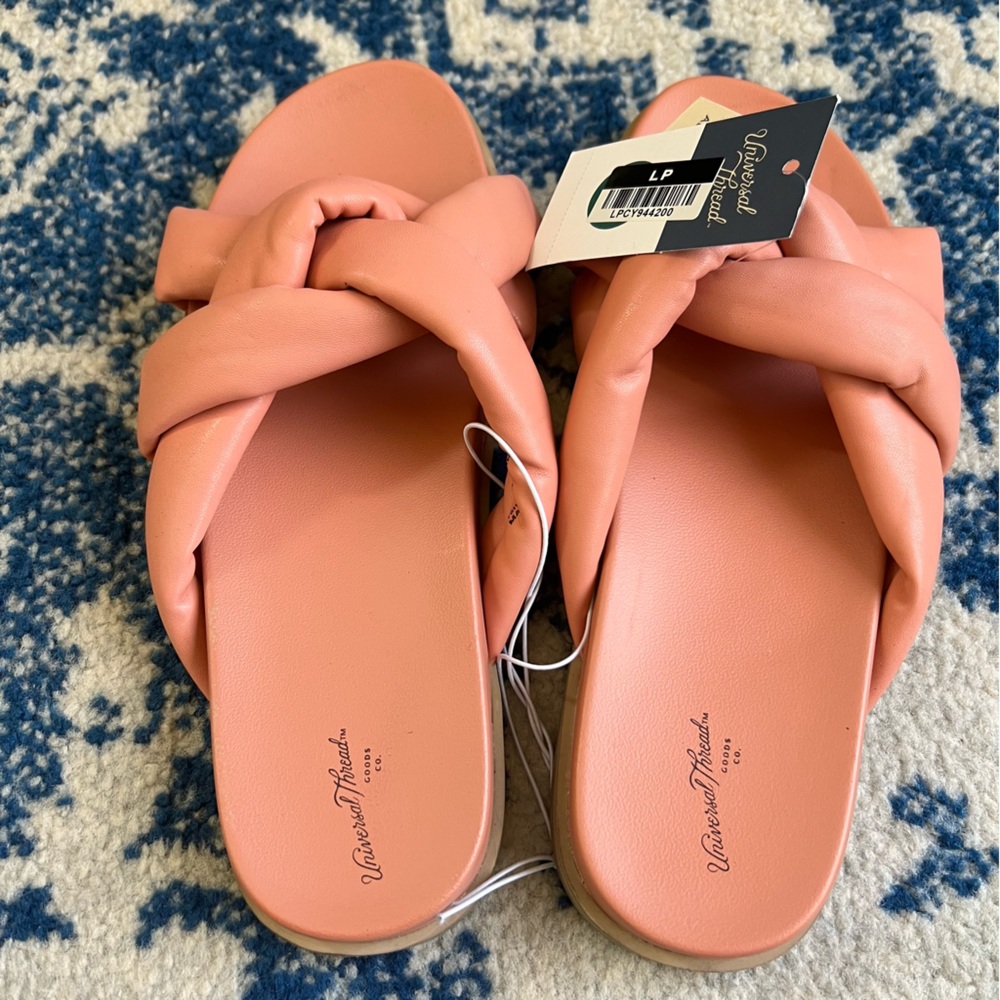 Women's Cosette Padded Slide Sandals - Universal Thread™ Coral 9 - Picture 7 of 8